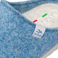 Clearance Pantofole azzurre da Donna in tessuto Donna Ciabatte Donna