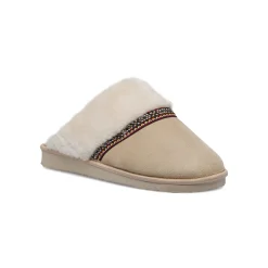 Clearance Pantofole beige da Donna con pelliccia sintetica Donna Ciabatte Donna
