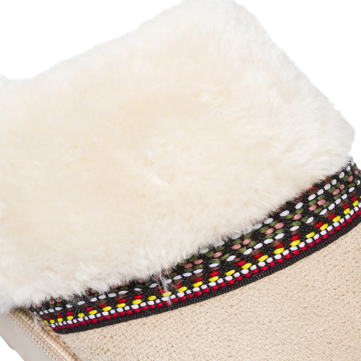 Clearance Pantofole beige da Donna con pelliccia sintetica Donna Ciabatte Donna