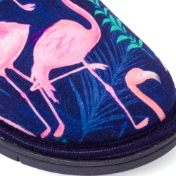 Clearance Pantofole blu da Donna con stampa fenicotteri Donna Ciabatte Donna