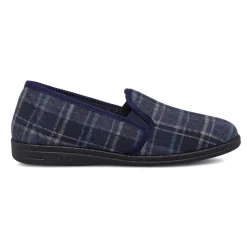 Sale Pantofole blu da Uomo in tessuto a quadri Uomo Ciabatte & Pantofole