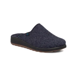 Pantofole blu in tessuto da uomo con etichetta logata Uomo Ciabatte & Pantofole