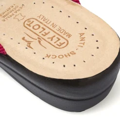 Discount Pantofole bordeaux da donna con sottopiede anti-shock in pelle Donna Ciabatte Donna