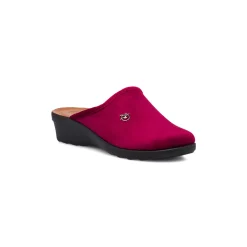 Clearance Pantofole bordeaux da Donna in pelle effetto velluto Donna Ciabatte Donna