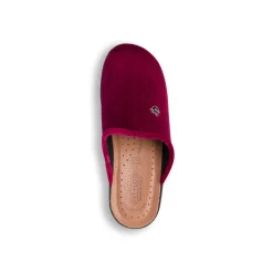 Clearance Pantofole bordeaux da Donna in pelle effetto velluto Donna Ciabatte Donna