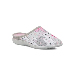 Outlet Pantofole con stampa gatti rosa e grigi da Donna Donna Ciabatte Donna