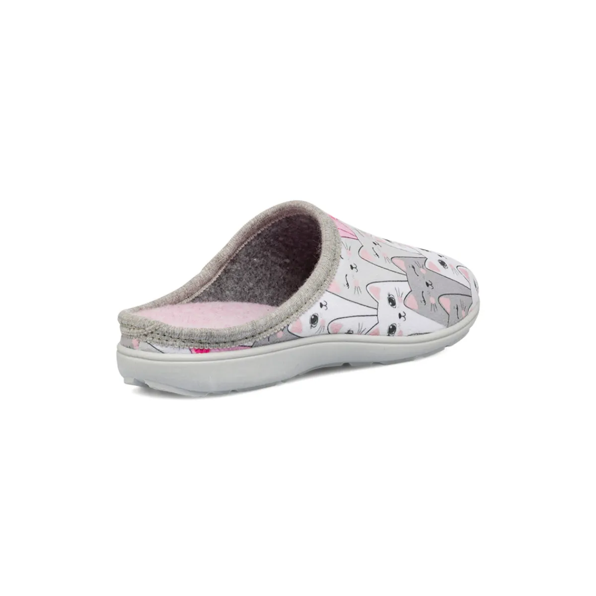 Outlet Pantofole con stampa gatti rosa e grigi da Donna Donna Ciabatte Donna