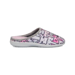 Online Pantofole da donna rosa e grigie con disegni gatti Donna Ciabatte Donna