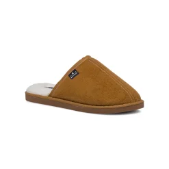 New Pantofole da uomo ocra foderate in caldo tessuto morbido Uomo Ciabatte & Pantofole