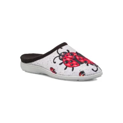 New Pantofole grigie con stampa coccinella da Donna Donna Ciabatte Donna