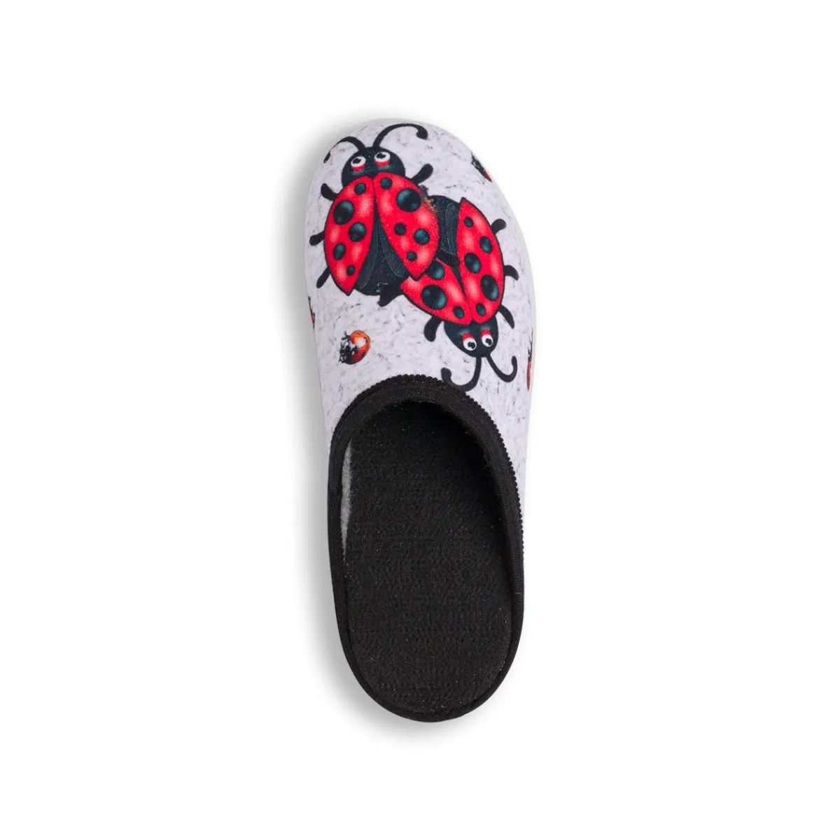 New Pantofole grigie con stampa coccinella da Donna Donna Ciabatte Donna