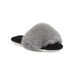 Online Pantofole grigie da donna in pelliccia sintetica Donna Ciabatte Donna