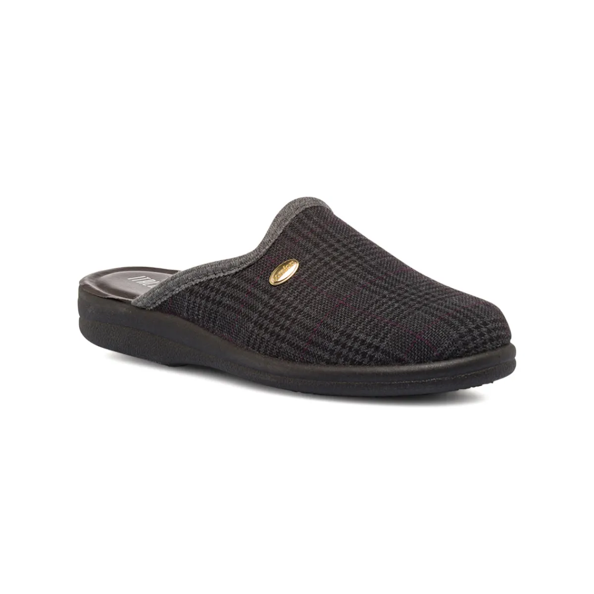 Discount Pantofole grigie da Uomo a quadri Uomo Ciabatte & Pantofole