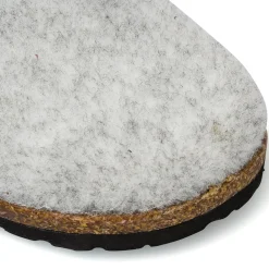 Discount Pantofole grigie in tessuto da donna con cinturino e fibbia Donna Ciabatte Donna