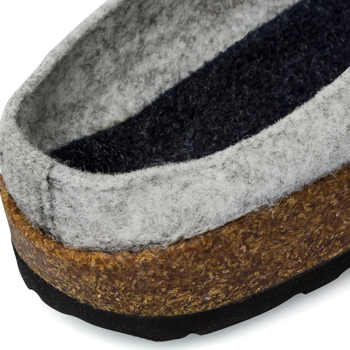 Discount Pantofole grigie in tessuto da donna con cinturino e fibbia Donna Ciabatte Donna