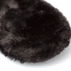 Clearance Pantofole nere da donna in pelliccia sintetica Donna Ciabatte Donna