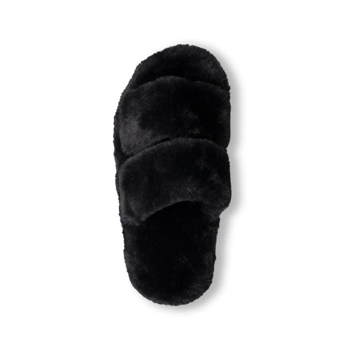 Clearance Pantofole nere da donna in pelliccia sintetica Donna Ciabatte Donna