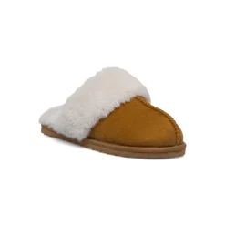 Clearance Pantofole ocra da Donna con pelo sintetico Donna Ciabatte Donna