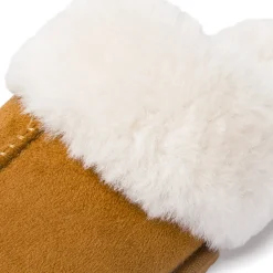 Clearance Pantofole ocra da Donna con pelo sintetico Donna Ciabatte Donna