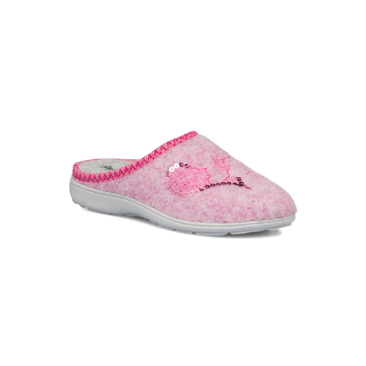 New Pantofole rosa da Donna in tessuto con dettagli glitter Donna Ciabatte Donna