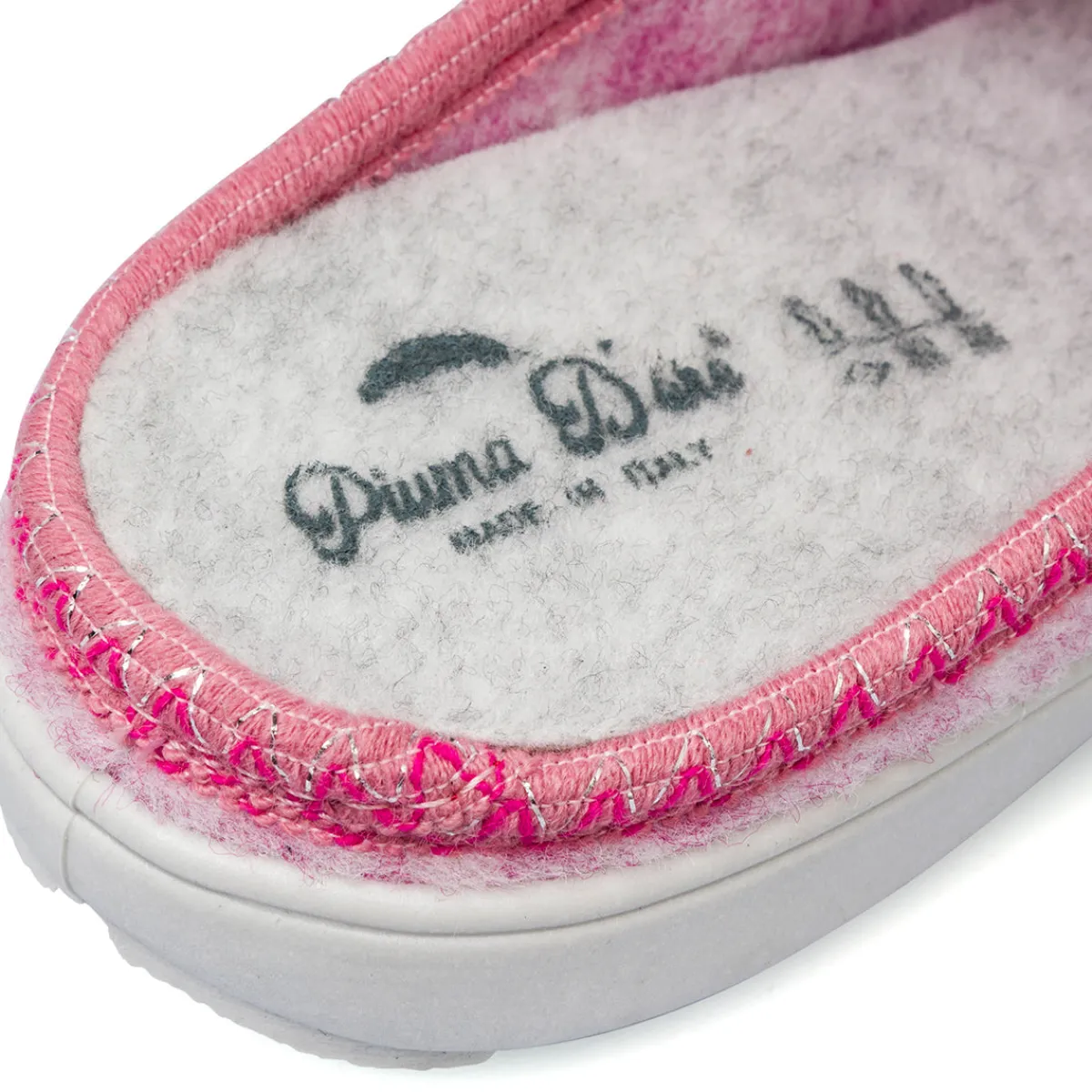 New Pantofole rosa da Donna in tessuto con dettagli glitter Donna Ciabatte Donna