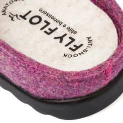 Pantofole rosa in tessuto da donna con sottopiede anti-shock Donna Ciabatte Donna