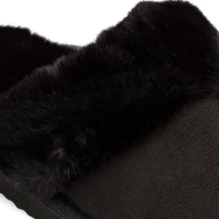 Clearance Pantofole sabot imbottite nere da donna Donna Ciabatte Donna|Stivaletti Cozy Boots Donna