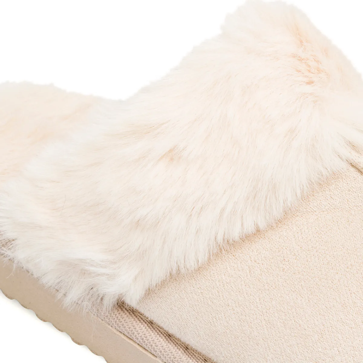 Clearance Pantofole sabot imbottite beige da donna Donna Ciabatte Donna|Stivaletti Cozy Boots Donna