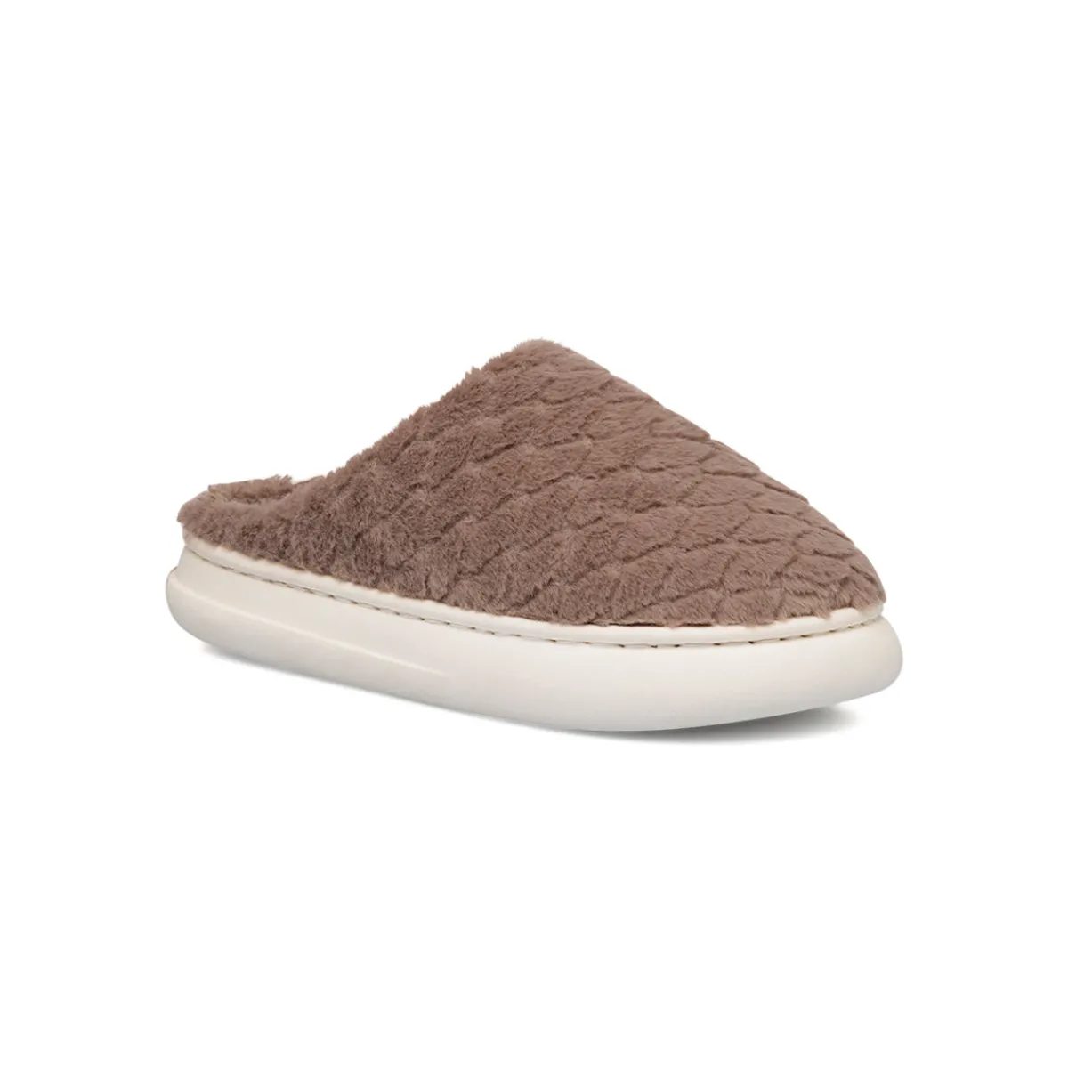 Online Pantofole taupe da donna in pelliccia sintetica Donna Ciabatte Donna