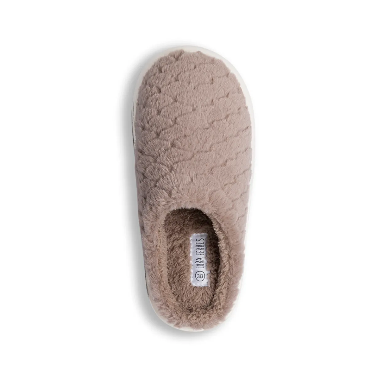 Online Pantofole taupe da donna in pelliccia sintetica Donna Ciabatte Donna