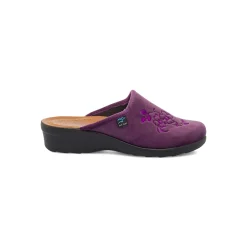 Hot Pantofole viola da donna con ricamo floreale Donna Ciabatte Donna