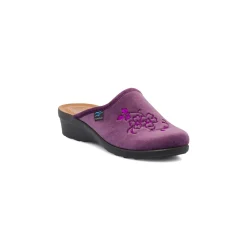 Hot Pantofole viola da donna con ricamo floreale Donna Ciabatte Donna