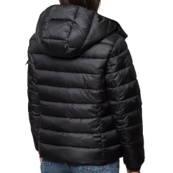 Sale Piumino nero da donna con chiusura a zip Donna Giacche E Cappotti Donna|Abbigliamento Moda Donna