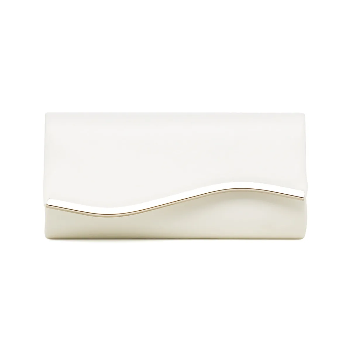 Clearance Pochette bianca da Donna con dettaglio in metallo e catena Donna Clutch & Pochette|Scarpe Eleganti