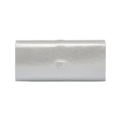Hot Pochette da donna argento con dettaglio strass e logo Donna Clutch & Pochette|Scarpe Eleganti