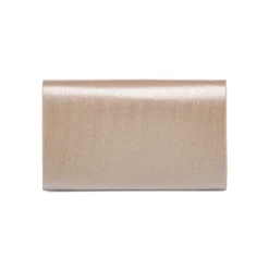 Pochette da donna champagne con glitter con logo dorato Donna Clutch & Pochette