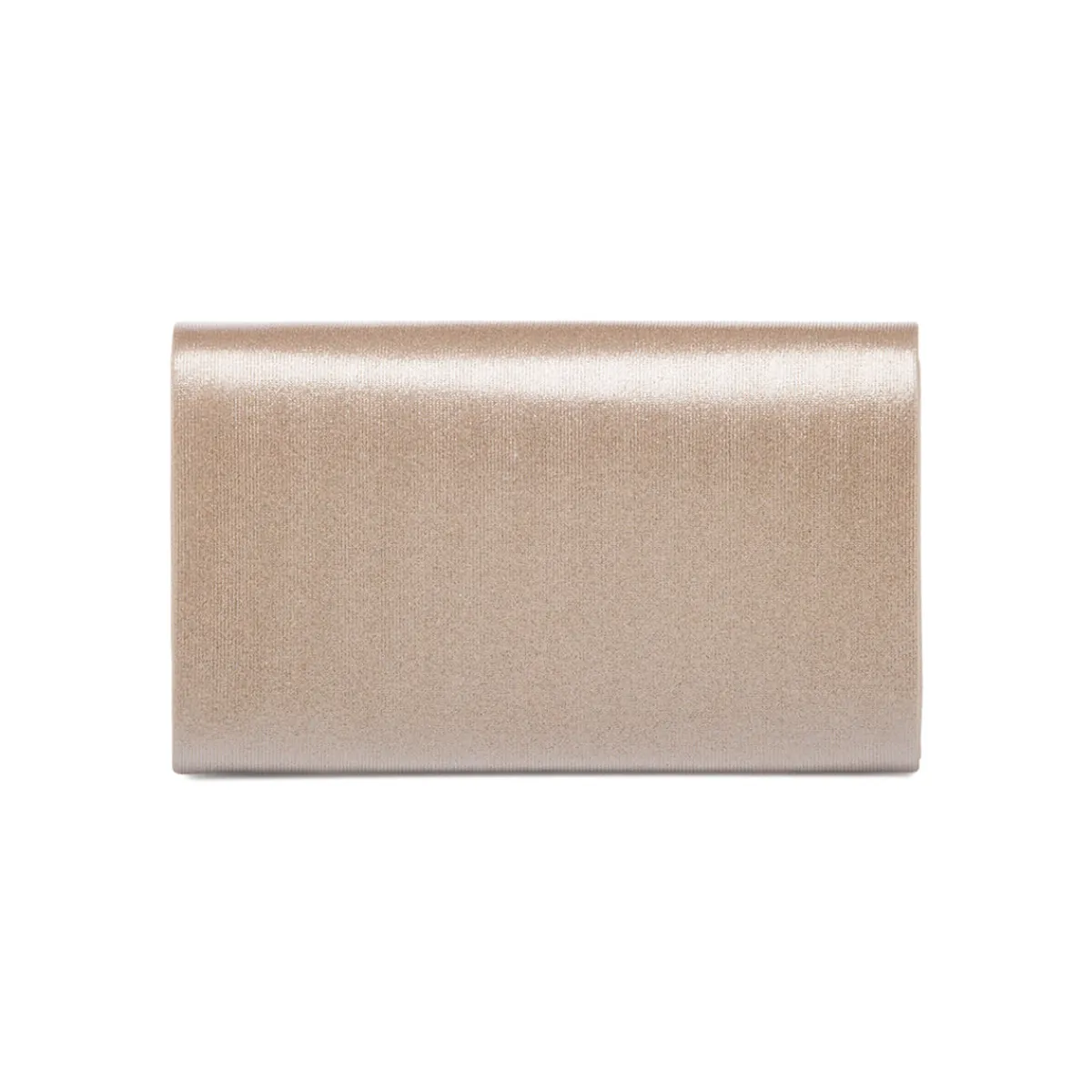 Pochette da donna champagne con glitter con logo dorato Donna Clutch & Pochette