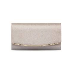 Sale Pochette da donna oro rosa con glitter con logo Donna Clutch & Pochette|Scarpe Eleganti