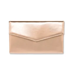 Online Pochette oro Rosa a busta da Donna con catena dorata removibile Donna Clutch & Pochette|Borse Cerimonia