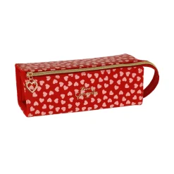 Sale Pochette rossa da Donna con stampa cuori Donna Beauty Case E Trousse