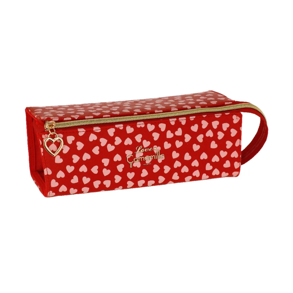 Sale Pochette rossa da Donna con stampa cuori Donna Beauty Case E Trousse
