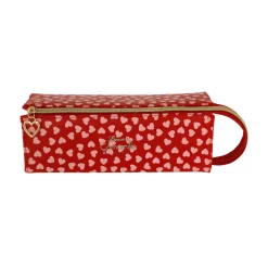 Sale Pochette rossa da Donna con stampa cuori Donna Beauty Case E Trousse
