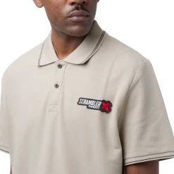 Online Polo beige da Uomo in cotone con logo Scrambler Uomo Abbigliamento Ducati|Polo Uomo