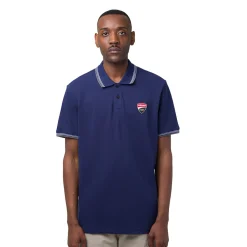 Outlet Polo blu navy da Uomo in cotone con logo Uomo Abbigliamento Ducati|Polo Uomo