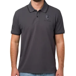New Polo da uomo grigia con logo Uomo Polo Uomo|Abbigliamento Moda Uomo