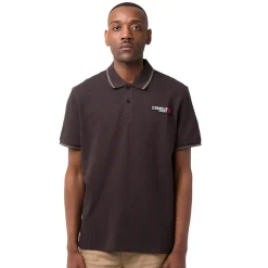 Outlet Polo da uomo nera in cotone con logo Scrambler Uomo Abbigliamento Ducati|Polo Uomo