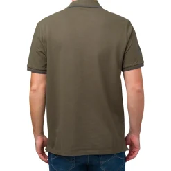 Discount Polo verde militare da uomo con logo Uomo Polo Uomo|Abbigliamento Sportivo Uomo