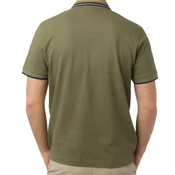 Online Polo verde militare da Uomo in cotone con logo ricamato Uomo Abbigliamento Navy Sail|Polo Uomo