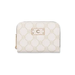 New Portafoglio Bianco da Donna con doppio scomparto e stampa all over Donna Portafogli Donna|Borse Cerimonia