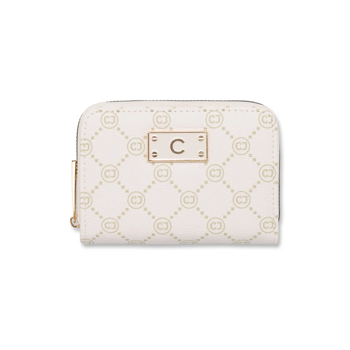 New Portafoglio Bianco da Donna con doppio scomparto e stampa all over Donna Portafogli Donna|Borse Cerimonia